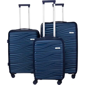 Tmavě modrá 3dílná sada kufrů Peterson PTN WA06-SET3 Velikost: Sada kufrů