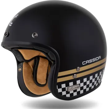 Helma na motorku Otevřená helma Cassida Eso Forty Nine černá perleťovo-zlato-šedá 2XL