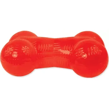 Hračka DOG FANTASY Strong kost gumová červená 13,9 cm (1ks)
