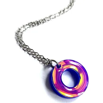 Náhrdelník Circle cut mini Mystic náhrdelník holografický náhrdelník