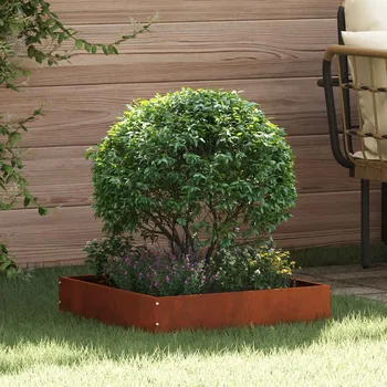 Truhlík Okraj trávníku Rezavá 50 x 50 x 13 cm Povětrnostně odolná ocel