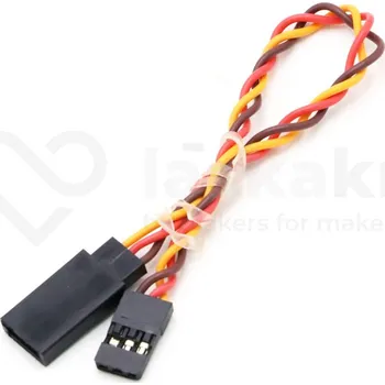 Elektronická stavebnice LaskaKit_cz Prodlužovací kabel JR M/F 3pin 22 AWG pro servo Délka: 10cm