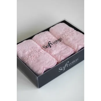 Pánský župan Soft Cotton Dárková sada malých ručníků SILVIA, 3 ks, 580 g / m², Česaná prémiová bavlna 100%