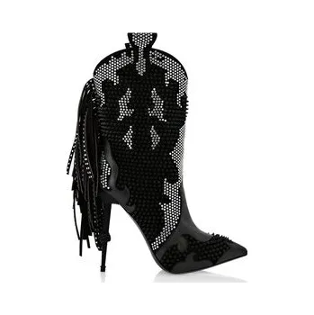 Dámské kozačky PHILIPP PLEIN Kozačky 21989 Černá 39