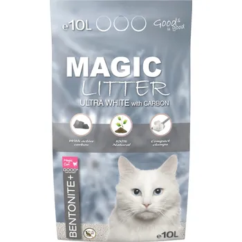 Podestýlka pro kočku Magic Cat Magic Litter Bentonite Ultra White Carbon Kočkolit 10 l