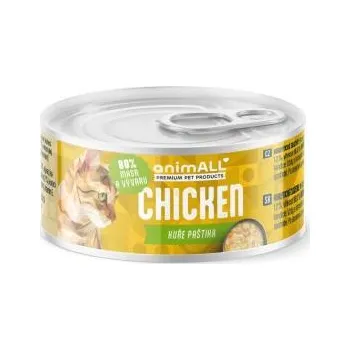 Krmivo pro kočku 10 x animALL konzerva kočka Kuře paštika 80 g