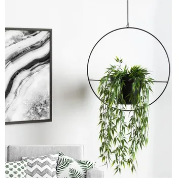 Stojan na květiny Kovový závěsný držák na květiny, 25 x 25 x 25 cm - II. jakost, POUZE OSOBNÍ ODBĚR + vyzvednutí ZDARMA