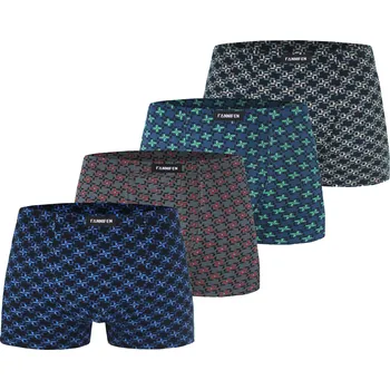 Boxerky FANNIFEN Pánské volné boxerky FM6816 4ks v balení Barva: Mix, Velikost: 6XL