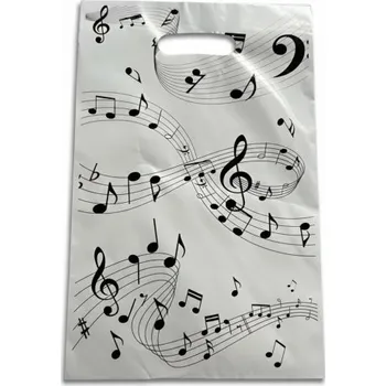 Igelitová taška s oboustranným hudebním potiskem