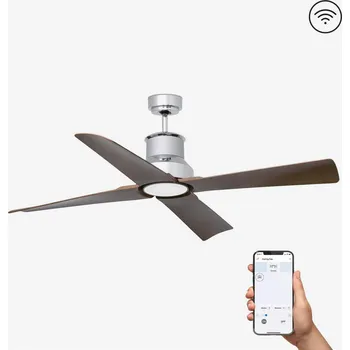 WINCHE, chrom, stropní ventilátor s DC motorem SMART - FARO