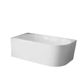 Vana INVENA - Volně stojící vana příčné levá 150 cm Astri se sifonem AN-03-15L-F