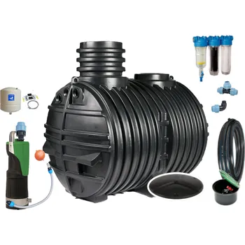 nádrž Nádrž na dešťovou vodu Ecoline 5000 - sestava se systémem pro dům a zahradu - bez dopouštění