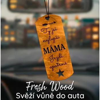 Vůně do auta Ahome Fresh Wood dřevěná vůně do auta pro maminky