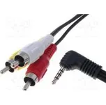 Kabel Jack 3,5mm 4pin vidlice,RCA vidlice x3 1,5m