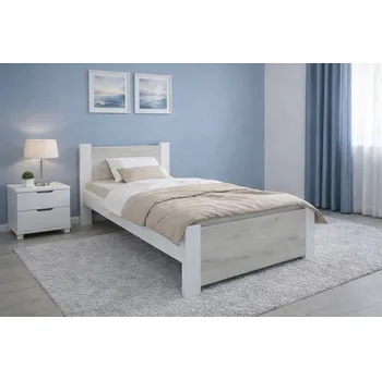 Postel Postel Irma 80x200 cm Dub Craft/ bílá + rošt ZDARMA
