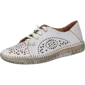 Dámské tenisky Manitu 840133-08 kožené tenisky s perforací béžová Barva: Béžová, Velikost: 40