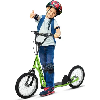 Koloběžka Dětská městská koloběžka 139 x 58 x 90-96 cm | zelená