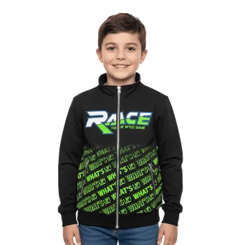Chlapecká mikina BAVLNĚNÁ CHLAPECKÁ MIKINA NA ZIP RACE NOVINKA Barva: Černá, Velikost: 164