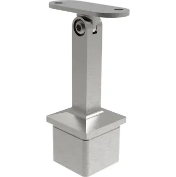 Zábradlí Hahn Steel Nerezový držák madla (plochý základ) pro sloupek 40 x 40 x 2,0 mm, AISI 304-brus