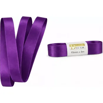 Stuha Stuha saténová sytě fialová - skládaná 15mm x 3m (6,-Kč/m) (Fialová ( Roayal Purple) saténová stuha, skládaná ( bez plastové cívky), kvalitní oboustranný satén)
