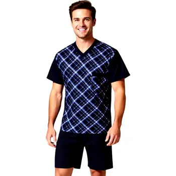 Pánské pyžamo Pánské Pyžamo Krátké FOLTÝN PK 537 Velikost: 4XL