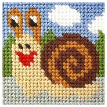 Set školních potřeb Haft. Moje pierwsze wyszywanie - Ślimak