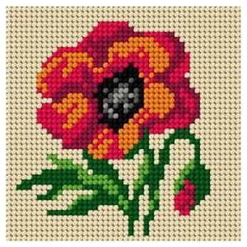 Set školních potřeb Haft. Moje pierwsze wyszywanie - Mak