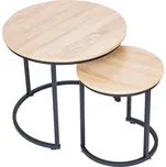 ModernHome PJJCT0111 Sada konferenčních stolků, kulaté, LOFT design, 2 ks