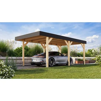 Přístřešek na auto carport KARIBU LEIMHOLZ 1 (12151) LG4458 Varianta: carport KARIBU LEIMHOLZ 1 (12151) LG4458