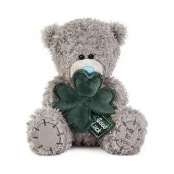 plyšák Miś - Good Luck z koniczynką 13cm (pl, 2000, Carte Blanche Greetings Ltd.)