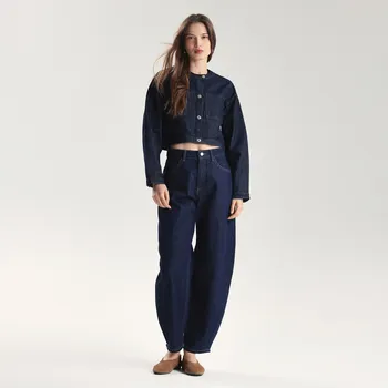 Dámské džíny Reserved - Džíny barrel leg - tmavomodrá - 848IU-59J - 848IU-59J-32