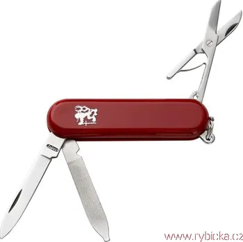 Pracovní nůž Nůž ADELE Mikov 202-NH-4/K červený, čepel, pilník, nůžky (Elegantní a zároveň praktický nožík vyrobený z kvalitních nožířských materiálů.)