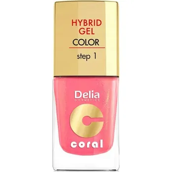 Lak na nehty Delia Cosmetics Coral Hybrid Gel 11 ml