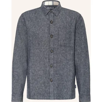 Pánská košile Barbour Pánské Overshirt Stillwater S Lnem, tmavě modrá, 48