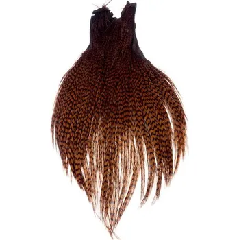 Kohoutí skalp Ewing Neck Tip Over Grizzly Brown