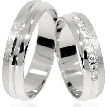 Prsten Zlatnictví Helios Stříbrné snubní prsteny L-115