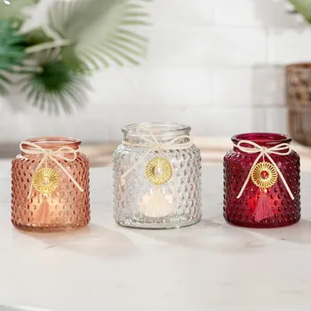 Svícen Gilde Skleněné svícny Ornato s přívěskem, 10 cm, sada 3 ks 479748