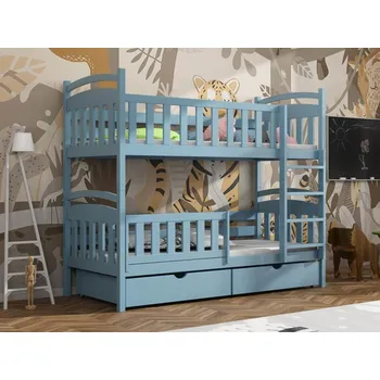 Dětská postel Dětská patrová postel Filip Barva dřeva: Modrá, 80x180