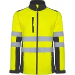 Pánská reflexní softshellová bunda Antares, modrošedá/svítivá žlutá, Velikost 3XL