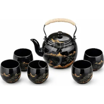 Čajová souprava JAPONSKÁ ČAJOVÁ SOUPRAVA S KRAJINNÝM MOTIVEM