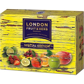 London Fruit & Herb Mix ovocných a zelených čajů - Speciální edice, 30 sáčků, 6 druhů