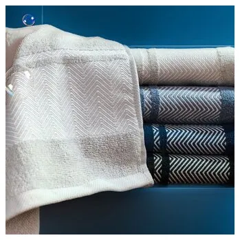 Sprchový závěs Ręcznik | MAIARA | bawełniany szary z ozdobnym przeszyciem | 50x90 cm | 897196