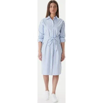 Dámské šaty Calvin Klein Košilové šaty Yarndye LV044F032G Modrá Regular Fit XXL