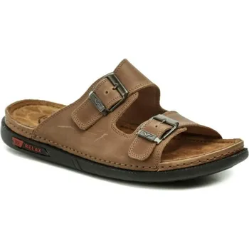 Pánská zdravotní obuv Medi Line 44-24 hnědé pánské nadměrné zdravotní nazouváky EU 47 + DÁREK