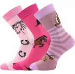 Fuski BOMA s. r. o. Dětské ponožky s motivem Koníků - 3 páry - 30-34