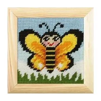 Set školních potřeb Haft z ramką. Moje pierwsze wyszywanie - Motylek