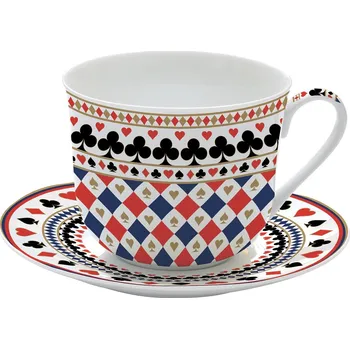 Easy Life, Itálie Easy Life - Porcelánový šálek s podšálkem Casino Royale v dárkové krabičce - 400 ml Barva: jako na obrázku