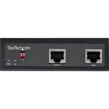 Switch StarTech.com Industrial Gigabit PoE Splitter, 90W High Speed Power over Ethernet PoE+++ Splitter, 12-48V DC Splitter 802.3bt, LAN/RJ45 Ultra PoE to DC Adapter, -40C to +75C, High Power - Gigabit PoE Splitter (POESLT1G48V) - separátor PoE - 90 Watt