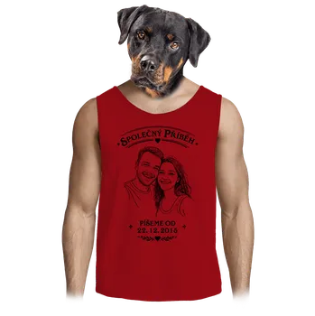 Pánské tílko Bastard Společný příběh z vlastní fotky pánské tílko Red