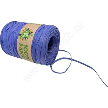 Stuha Rafia papír 5 mm, 200 m, modrá č. 8, přírodní lýko